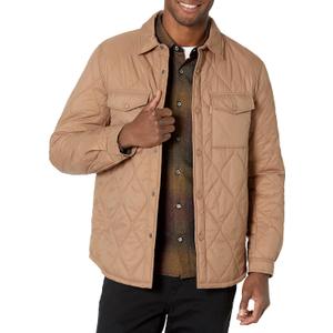 Calvin Klein Men's Diamond Quilted Shirt Jacket (Medium)