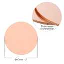 uxcell Pure Copper Sheet, 10pcs 2" x 0.02" 24 Gauge T2 Copper Metal Round Plate for Crafts, Electrical Repairs
