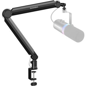 Microphone Arm,SEMNLAN LM08 Desk Adjustable Mic Boom Arm Stand,Suitable For Blue Yeti,Snowball iCE, HyperX QuadCast,SoloCast,Elgato Wave,Etc