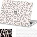 AKIT Compatible with MacBook Air 13 inch Case M5 2026 2025-2022 M4 M3 M2 A3449 A3240 A3113 A2681, Unique Hard Shell Laptop Case+Screen Protector+Keyboard Cover for MacBook Air 13.6 inch, Leopard Grey