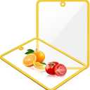 Cutting Board, Glass Cutting Boards for Kitchen, Chopping Board Set with Non-Slip Edges & Hanging Hole, Dishwasher- Safe Clear Cutting Board for Countertop, Meal Prep & Serving