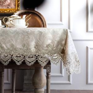 ARTABLE Lace Table Cloth Rectangle Fall Antique Flower Decor Macrame Tablecloth for Outdoor Farmhouse Rustic Kitchen Party Birthday Picnic (Stone Gray, 60 x 120 Inch)