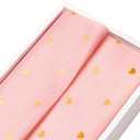 2 x LeZakaa 20 Sheets Valentines Day Tissue Paper, Pink with Gold Heart Pattern, Gift Wrapping Tissue Paper for Wedding, Anniversary, Birthday, Party Decorations (19.7 x 27.6 Inches)