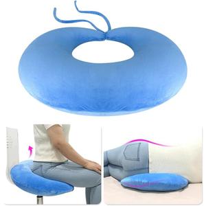 AOSSA BBL Pillow After Surgery Butt Brazilian Butt Lift Pillow BBL Sleeping Booty Pillow Booty for Sitting Sleeping Driving Lumbar Back Cushion Seat Foam (Blue)