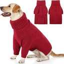 Hey Point Small Dog Sweater Cute Dog Clothes for Small Girl Boy Puppy Sweater Warm Pet Accessories Puppy Clothes Doggie Outfit (Red, L)