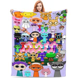 FINENESS SINCE 1988 Gamer Cartoon Blanket for Boys Birthday Throw Blanket for Boys Birthday Gift Home Fleece Throw Blankets for Couch Bed Sofa Gamer Blanket 60"x50"