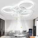 Ceiling Fans with Lights and Remote,39.9in Modern Low Profile Ceiling Fan with Light Dimmable LED 85W,6800LM Ceiling Fan,Mute 6 Speeds Flush Mount Ceiling Fans for Bedroom Livingroom, White