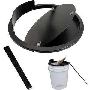 Bucket Lid Mouse Trap Metal 5 Gallon Bucket lid,Strong Metal Material That Cannot be Bitten, auto Reset, Repeat Catch, Indoor Outdoor, Reusable 5 Gallon Bucket Lid, (1Pack) (Black)