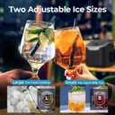 Countertop Ice Maker Machine, 8 Ice Cubes in 6 mins, 26lb/Day Ice with 2 Sizes- Portable Mini, Energy Saving & Basket/Scoop for Home/Party/Travel/Camping/Bar,Black