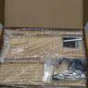 Lwenki Key Holder for Wall, Decorative Key and Mail Holder with Shelf Has Large Key Hooks for Bags, Coats  Paulownia Wood Key Hanger with Mounting Hardware (9.8W x 6.7H x 4.2D) (Burnt Wood)