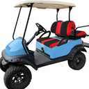 Golf Cart Front and Back Seat Covers for Club Car Precedent 4 Passenger Models, Breathable Washable Polyester Mesh Seat Cover Red,