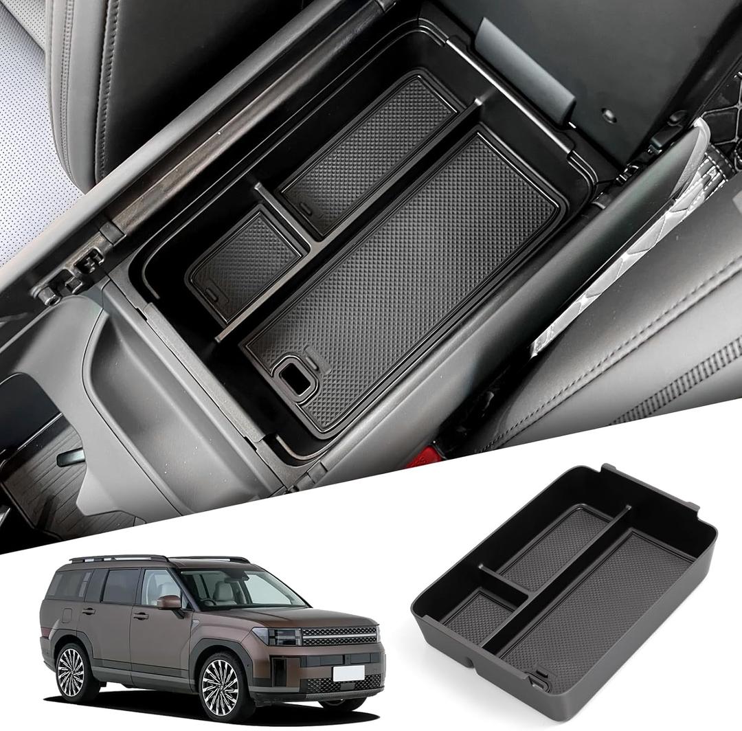smabee Center Console Organizer for 2024 2025 Hyundai Santa Fe Armrest Storage Box ABS Storage Tray Insert Interior Accessories Black smabee Center Console Organizer for 2024 2025 Hyundai Santa Fe Armrest Storage Box ABS Storage Tray Insert Interior Accessories Black