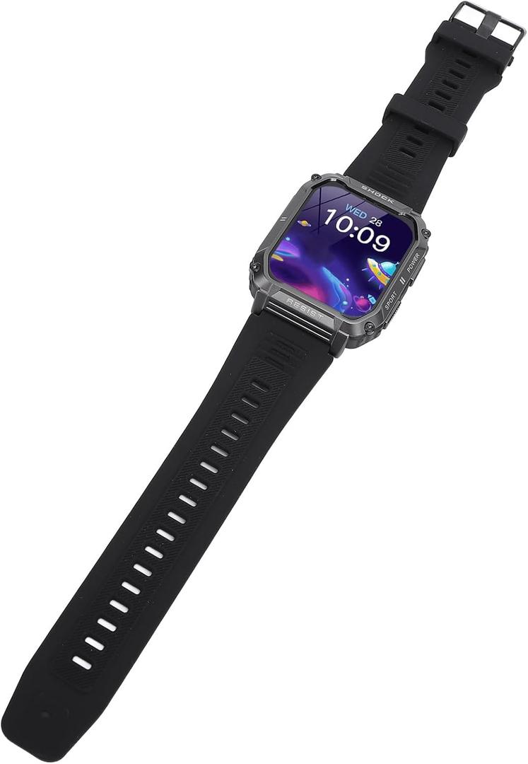 Alomejor Sports Watch, Simple Design, Various Sports Modes 800mAh Smart Watch for Women Man Full Body Temperature