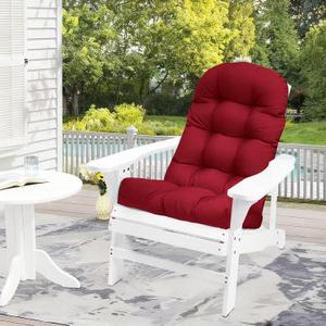 Outdoor Adirondack Chair Cushions Waterproof Burgundy Chairs Cushions for Adirondack Chairs High Back Thicked Patio Chair Cushions Outdoor and Indoor 43"*20"*3.9"