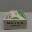 Matcha Whisk Tea Set Kit: Japanese Matcha Kit - Ceramic Bowl Bamboo Whisk Chasen Holder spoon Measuring Scoop Sifter - Traditional Practical for Tea Ceremony Breakfast Lattes - Home Kitchen Christmas (Purple)