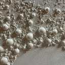 Boiee 28x40in Hand-Painted Creamy White Textured Abstract Oil Paintings
