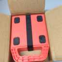 HOXWELL 6.5" X 6.5" RV Stabilizer Jack Pads with Anti-Slip Rubber Mats, Stackable Camper Jack Pads with Handles & Handy Strap, Sink-Resistant Camper Accessories for RV Stabilization, 4 Pack, Red