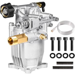 YAMATIC 3/4" Shaft Horizontal Pressure Washer Pump 3400 PSI 2.5 GPM Replacement Pump for Power Washer Compatible with Homelite, Troybilt, Simpson, Karcher, Honda GC160 GC190, AR RMV 2.5G30