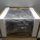 Amazon Basics Dual Compartment Recycling Trash Can with Soft-Close Lid and Removable Liner Buckets, 60 Liters, Rectangular, Grey, Silver