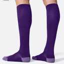 CS CELERSPORT 2 Pack / 3 Pack Baseball Socks for Youth Kids and Adult Softball Soccer Socks Over the Calf Tube Socks (Purple, M)