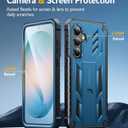 FNTCASE for Samsung Galaxy S26+ Plus Case: with Kickstand | 2 Front Frames | Built-in Screen Protector Military Grade Drop Proof Protection Rugged Protective Phone Case for S26 Plus 6.7 Inch Blue