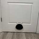 Cat Door Interior Door - Snow White Clean Invisible, Large No-Flap Pet Door for Cats Up to 22 LBS, Easy DIY Setup, No Training