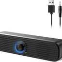 1Mii Computer Speakers for Desktop Laptop Tablet, USB Powered PC Speakers, Small Speakers Wired with Volume Control for Cellphone Pad MP3, Stereo Sound with 3.5mm Audio Plug for Windows Mac Linux PCs