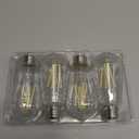 Upgraded Dimmable LED Light Bulbs 60 watt Soft White, E26 Bulb LED Lights for Bedroom with High Brightness Warm White 5000K, 6W, 90+CRI, Clear Glass, 4 Pack