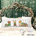 Christmas Cute Dog 20x54 Body Pillow Cover, Dog Lover Owner Gifts, Cozy Winter Dachshund and Golden Retriever Christmas Decorative Long Pillow Cases for Bed Couch (Color 15)