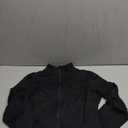 Women BBL Jacket Full Zip UP Workout Athletic Cropped Jacket wIth Thumb Holes Running Yoga Sportswear (Medium, Black)