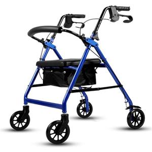 Folding Rolling Rollator Walker with Padded Seat and Storage Bag,Lockable Brakes,Elderly Transport Rest Chair - Adjustable Height - Trolley Shopping Cart with Handles and Back Support (#2) (#2) Folding Rolling Rollator Walker with Padded Seat and Storage Bag,Lockable Brakes,Elderly Transport Rest Chair - Adjustable Height - Trolley Shopping Cart with Handles and Back Support (#2) (#2)