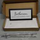 WOPITUES Floating Shelves for Wall Decor Sign, Bathroom Organizer and Storage, Bathroom Shelves Over Toilet with Metal Guardrail-Modern White