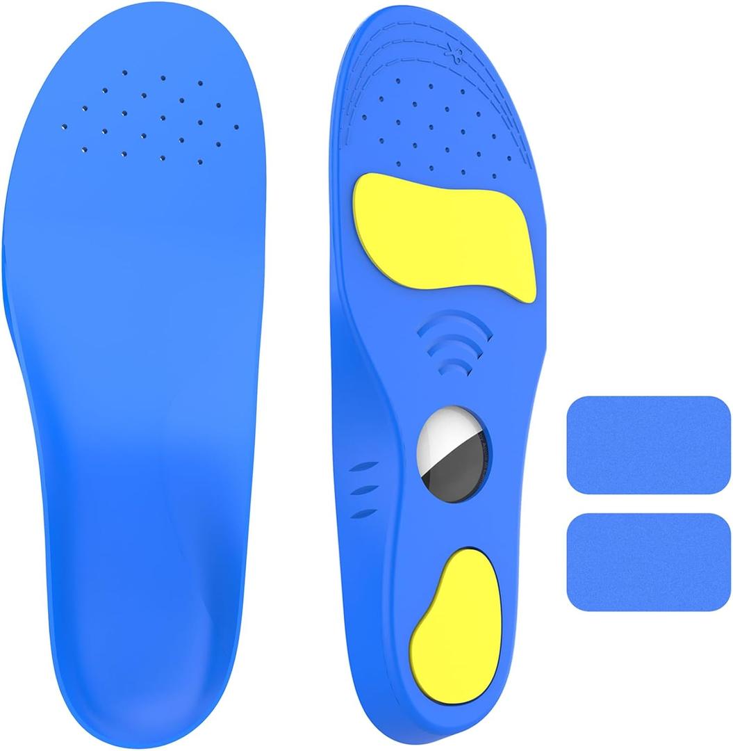 Insoles for airtag Kids, Kids air-tag Shoe Insert, Adults and Elderly, Tracker Devise Case for Kids' Shoes, Blue (Foot:7.1-7.5IN/Insole:7.6-8.3IN/12.5C-1Y)