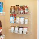 ClosetMaid 3-Tier Hanging Wall Mounted Metal Rack for Spices, Shelf Storage, Pantry Organization, Laundry, Kitchen, Bathroom, White, 8022