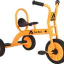 Ageliya Preschool Tricycles for 3-5 Year Olds, Metal Steel, Rubber Wheels, Yellow