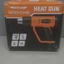 SEEKONE Heat Gun 1800W Heavy Duty Fast Heat Hot Air Gun Kit with 752&1112400-600 Dual-Temperature Settings and 4 Nozzles with Overheat Protection for Crafts, Shrinking PVC, Stripping Paint