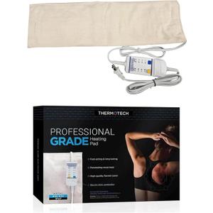 Professional Grade Heating Pad with Automatic Moist Heat by Thermotech, High-Heat Heating pad for Deep Penetrating Heat - 2nd Gen Version (Mini Digital - 19" by 7")