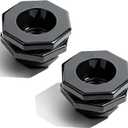 2 Pcs 2 Inch PVC Bulkhead Fitting (NPT Threads), Heavy-Duty Plumbing Water Tank Connector Kit with Reinforced Seals for Rain Barrels, Water Tanks, Aquariums, Tubs, Pools