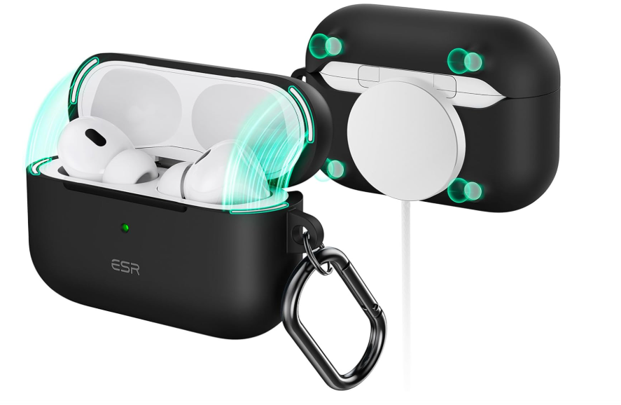 ESR for AirPods Pro 2 Case, Compatible with Airpods Pro Case 2nd / 1st Generation (2023/2022/2019), Compatible with MagSafe, Full Drop Protection Cover with Lanyard, Black