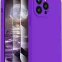 FireNova Designed for iPhone 13 Pro Case, Silicone Upgraded [Camera Protection] Phone Case, Soft Anti-Scratch Microfiber Lining Inside, 6.1 inch, Neon Purple