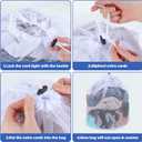 20 Pcs Mesh Laundry Bags Bulk with Drawstring 20 x 24'' Hanging Heavy Duty Medium Mesh Dry Cleaning Bag Machine Washable Large Net for Clothes,Sock,Bed Linen Dormitory Travelling Camping