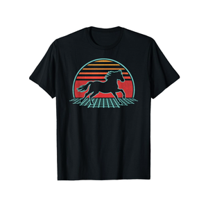Horse Lover Animal Retro Vintage 80s Style. Size M