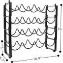 TONLEA 4 Tier Wine Bottle Holder, 16 Bottles Wine Storage, Wine Bottle Rack Stackable, Wine Storage Rack for Cabinet Pantry(Black, Version 1.0)