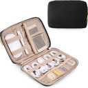 BAGSMART Electronics Organizer Case, Cord & Cable Organizer, Tech Travel Essentials, Women's Black Accessory
