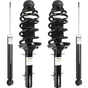 UNITY AUTOMOTIVE 4-11100-257010-001 4 Wheel Complete Strut Assembly with Gas Shock Kit 1998-2010 Volkswagon Beetle