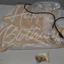 HMT Happy Birthday Neon Sign Warm White 22×16.9 Inch Large Backdrop Neon Light, Dimmable LED Light Up Sign for Birthday Party Wall Decor