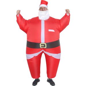 Inflatable Santa Claus Costume for men Xmas Santa Suit Blow Up Costume Adult Christmas Suit