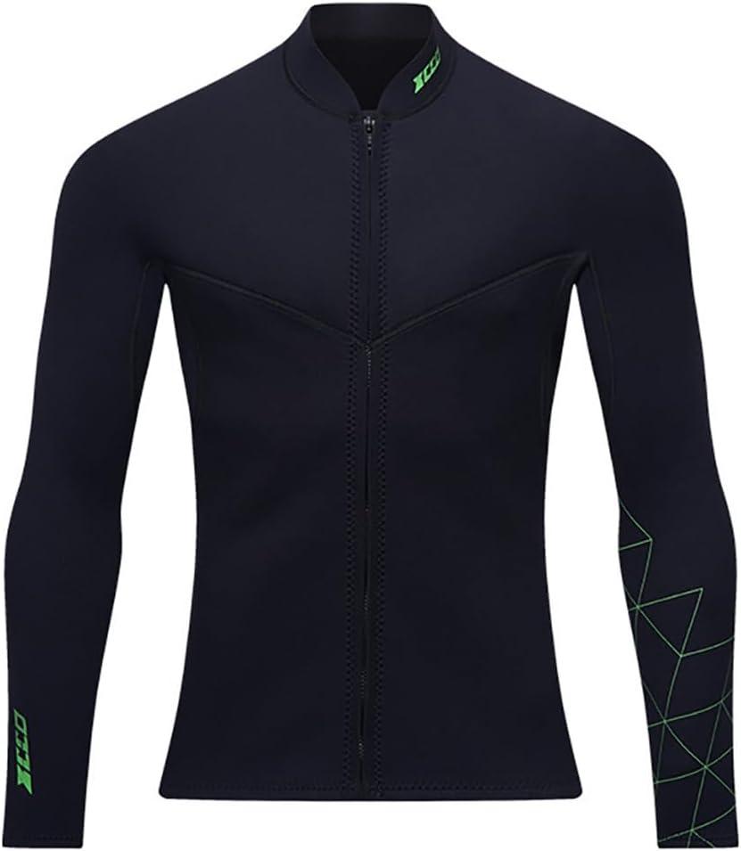 WYYHAA Wetsuits Top Jacket Women Men, 3mm Neoprene Long Sleeve Front Zipper Wetsuits Jacket Keep Warm for Cold Water Diving Surfing Kayaking Swimming (X-Large)