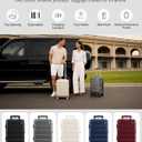 ISLAND ELEPHANT Expandable 20Inch Carry On Luggage Airline Approved - Top Opening Hardside Travel Suitcase Unbreakable -with Cup Holder,USB Charge,Side Pothook, 360°Spinner Wheels, TSA Lock-Grey