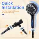 High Pressure filtered shower head- Handheld Shower Head with 2 Extra Filters,Chlorine Removal Water Softener Filters Beads for Hard Water with 6 Spray Modes- Matte Black